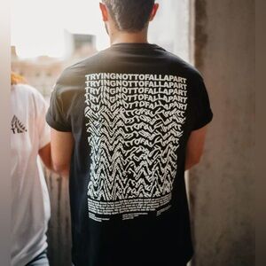 Stay Wear Trying Cotton Tee Tshirt Black Unisex XL